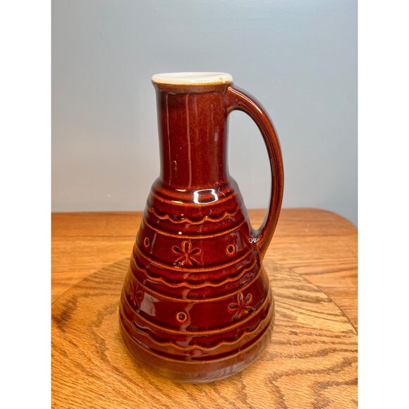 Vintage Marcrest Stoneware Large Daisy Dot  Wine Decanter Carafe Pitcher 10" - Picture 3 of 8